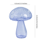 Mini Glass Mushroom Bud Vase: Green