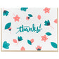 Card: Thanks Calligraphy Floral: Single Card