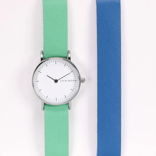90's Inspired Watch Duos Green/Blue