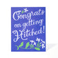 Congrats on Getting Hitched Wedding Note Card