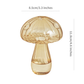 Mini Glass Mushroom Bud Vase: Red