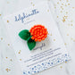 Orange Marigold Hair Clip - October Birth Month Flower Gift