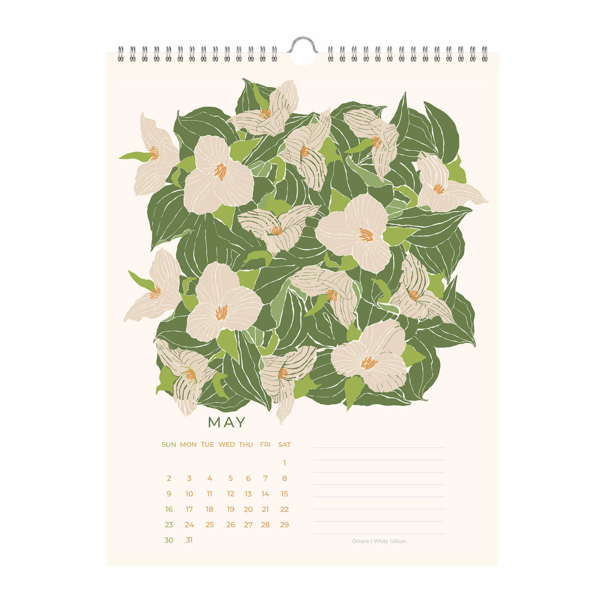 Flowers of Canada 2027 Botanical Wall Calendar