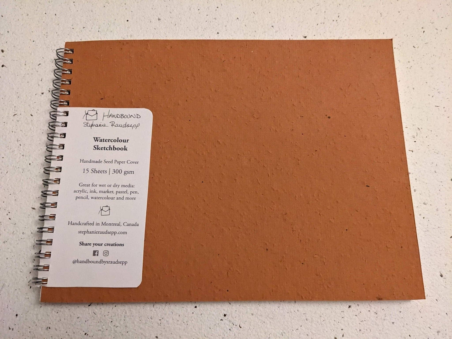 Small | Plantable Watercolour Sketchbooks: Magenta