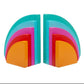 Vibrant Rainbow Bookends Set of Two