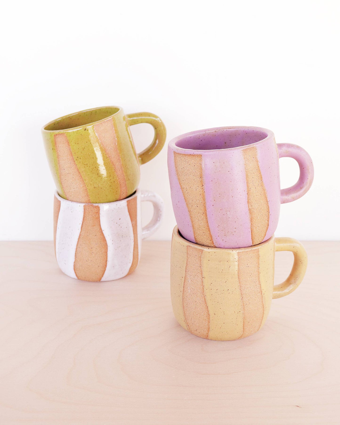 Handmade Ceramic Coffee Mug - 10oz: Banana