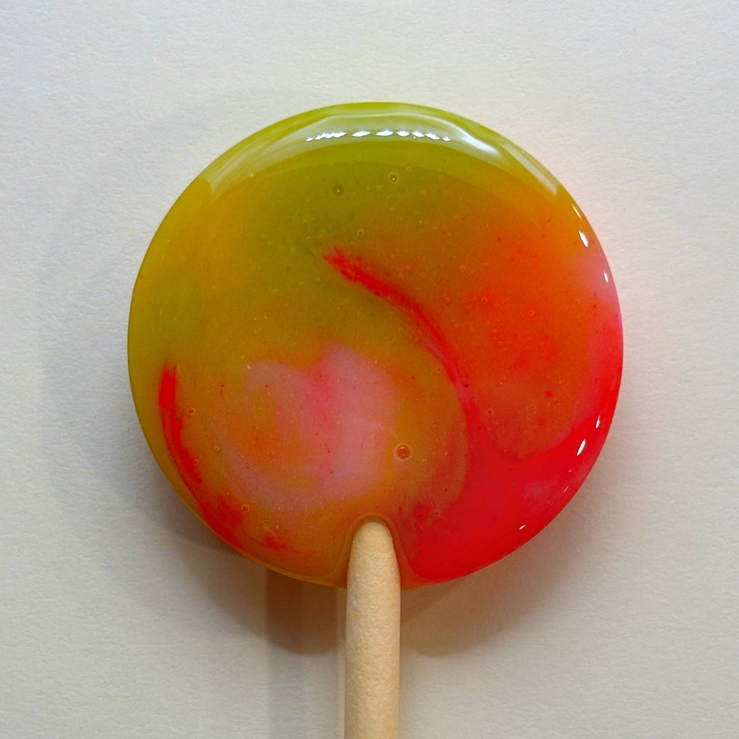 Mini Handcrafted Rainbow Lollipops: Rhubarb and Custard