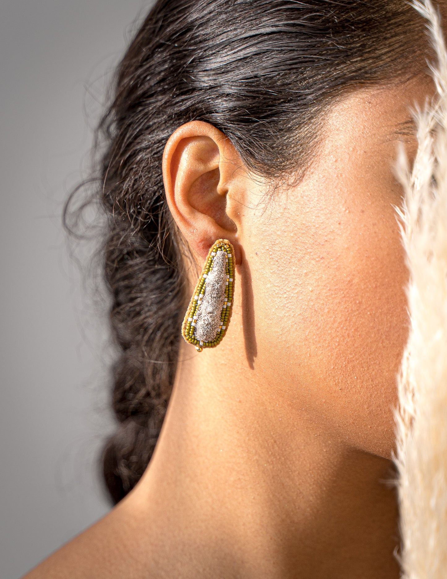 White Moss Earrings