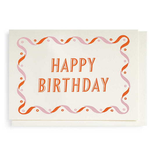 Ariana Pink and Orange Bday Card