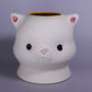 Big Cat Head Vase - Yellow Interior