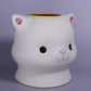 Big Cat Head Vase - Yellow Interior