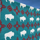 Buffalo Turquoise & Red Throw