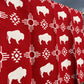 Buffalo Red & White Blanket