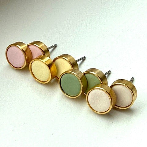 Clay Rose Jewelry Circle Stud Gold Plated