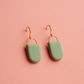 Clay Rose Long Oval Dangle
