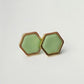 Clay Rose Hexagon Stud