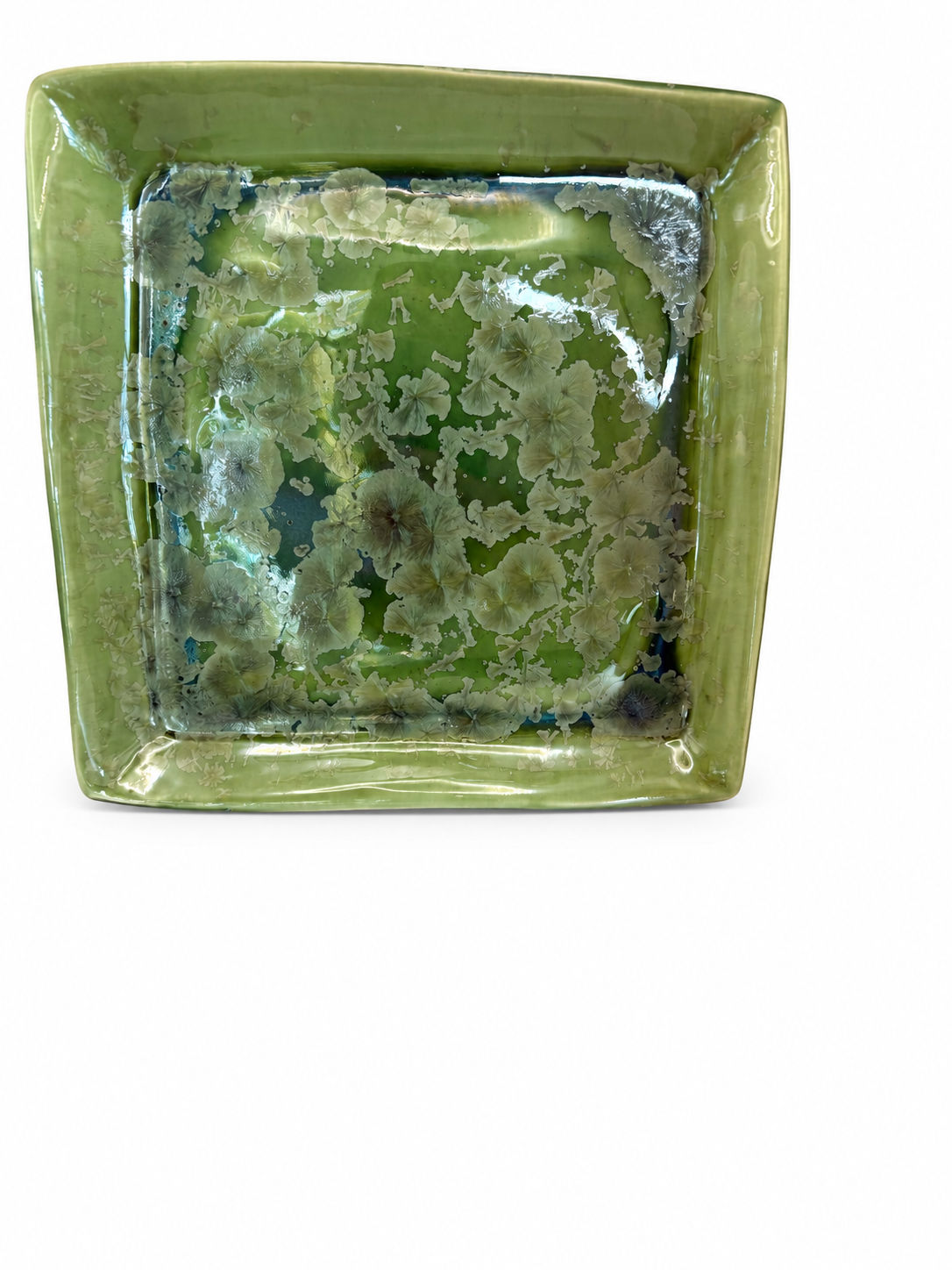 Plate Elongated Medium Green Crystals