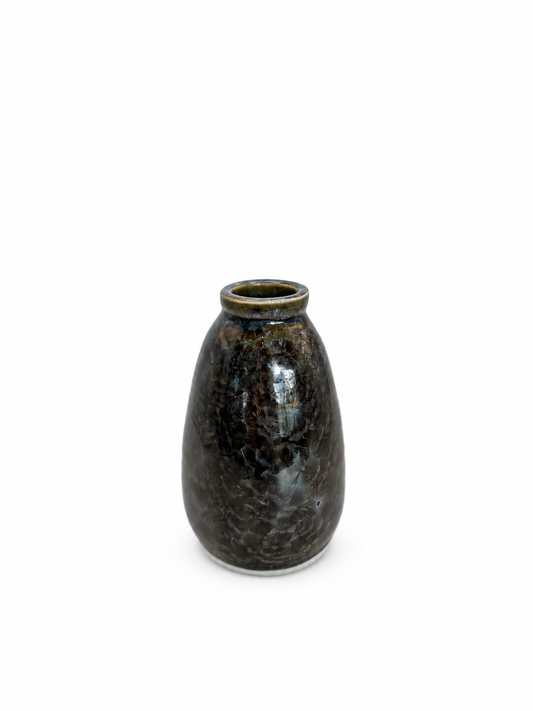 Small Dark Vase small medium crystals