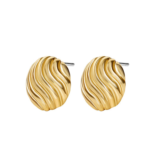 Esther Gold Oval Shape Stud