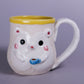 Hedgehog Mug Holding a mug - Yellow Interior