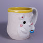 Hedgehog Mug Holding a mug - Yellow Interior