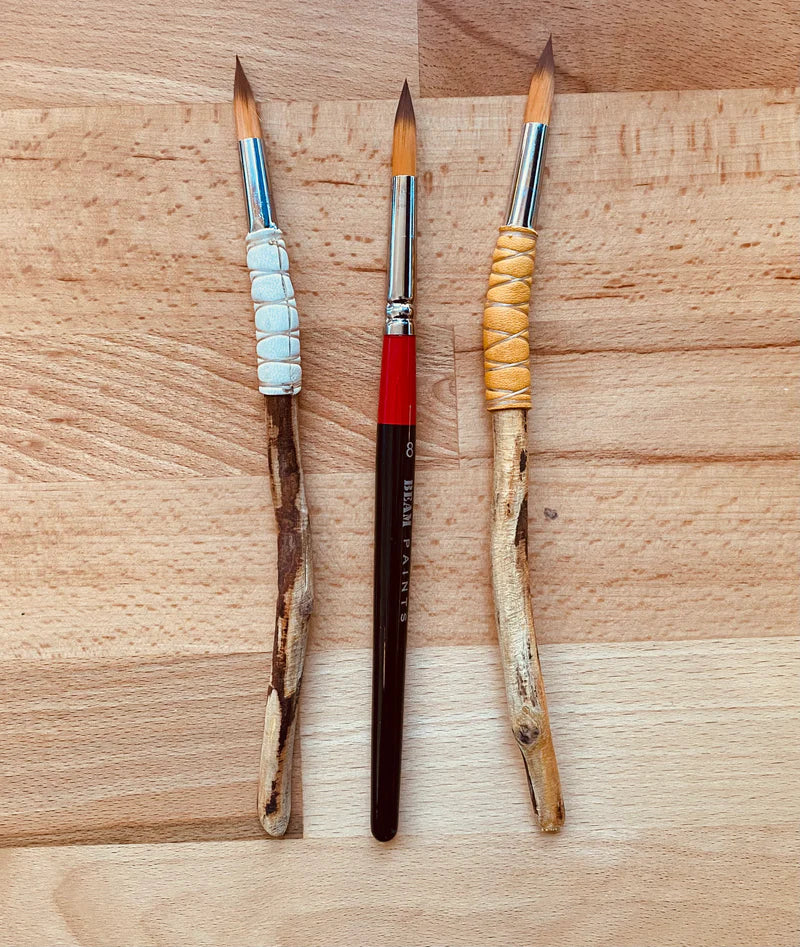 Wilderness Watercolor Brush: #4 Round Deer Hide Wrap Nylon