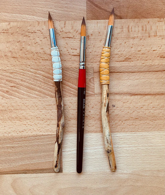 Wilderness Watercolor Brush: #4 Round Deer Hide Wrap Nylon