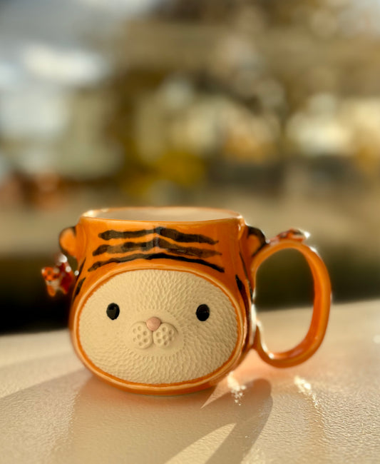 Bear Pawttery Tiger Suit Cat Mug