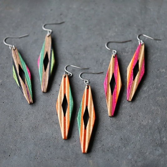 Rhombus Dangle Earrings