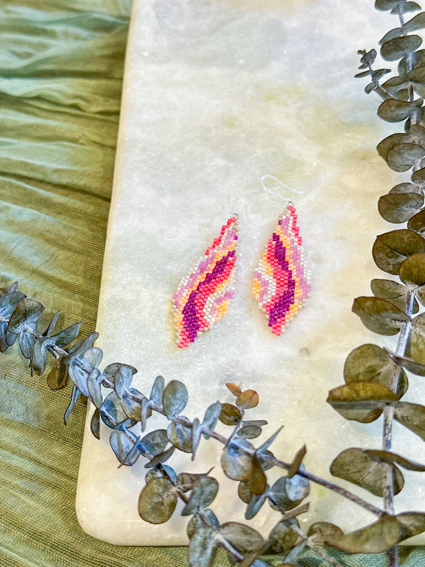 Auroras Earrings Pink
