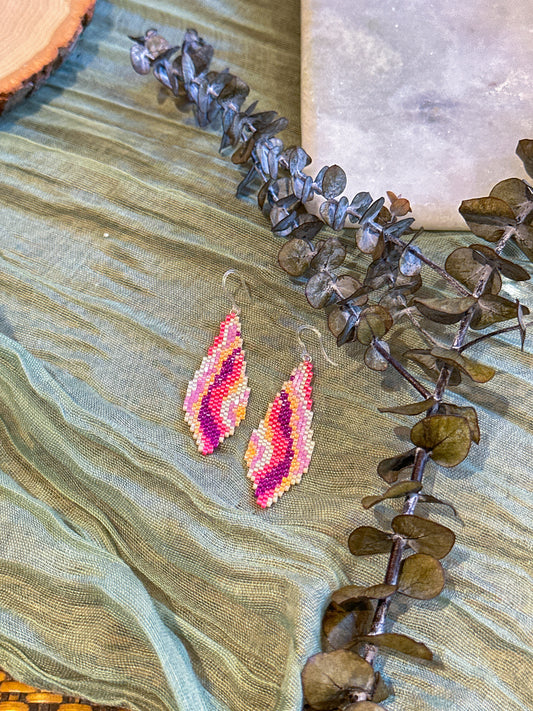 Auroras Earrings Pink