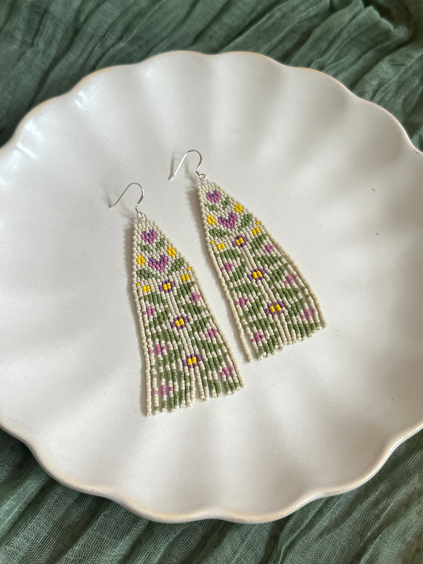 Tulip Bouquet Fringe Earrings