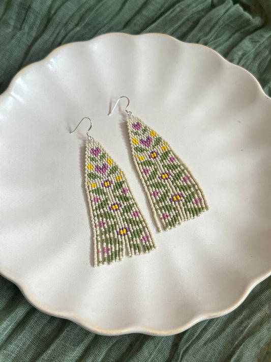 Tulip Bouquet Fringe Earrings