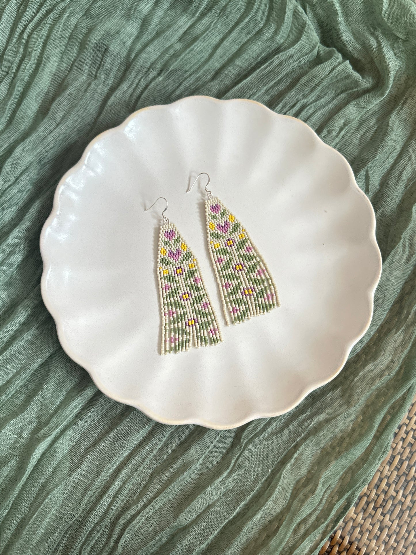 Tulip Bouquet Fringe Earrings