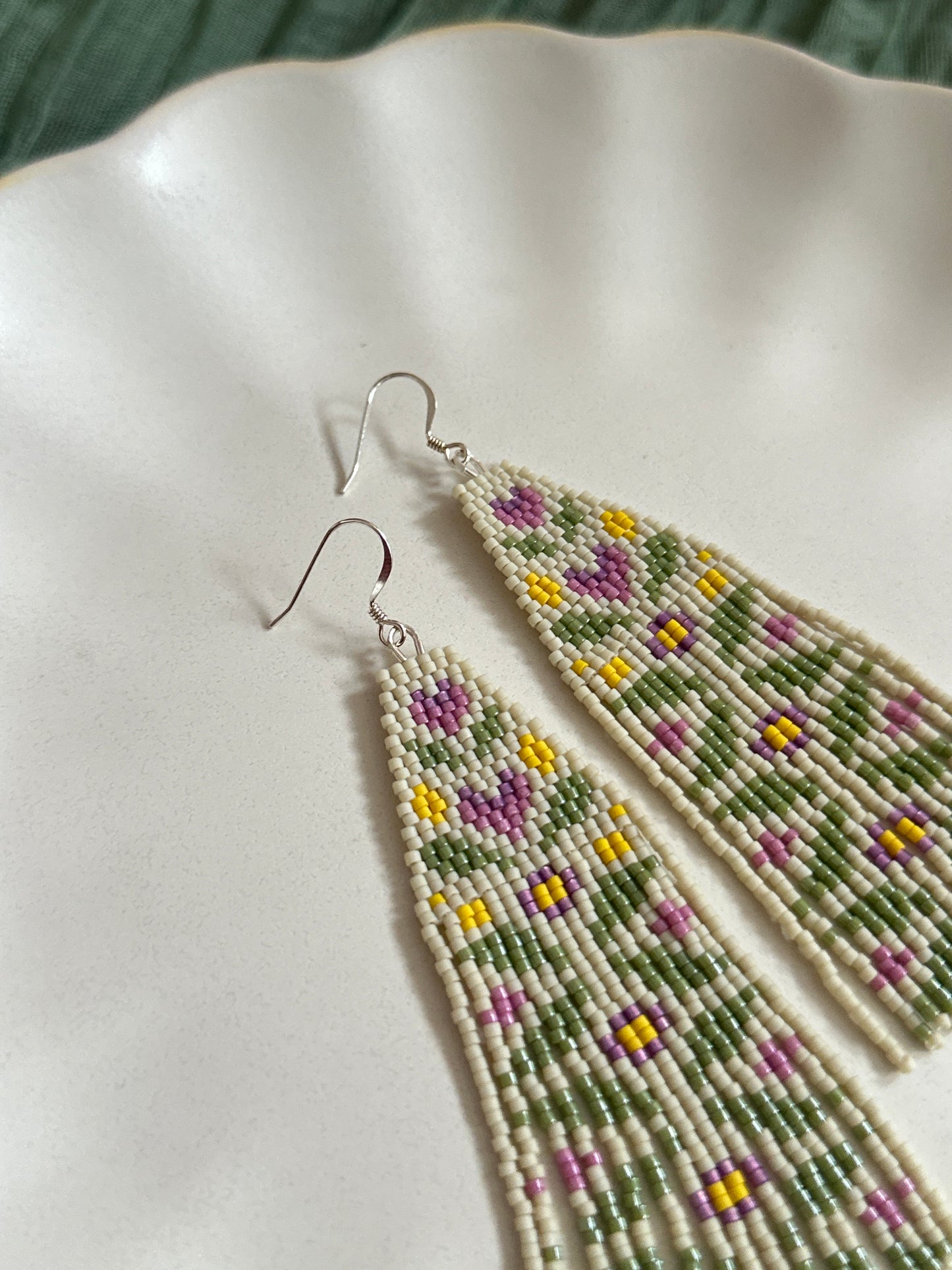 Tulip Bouquet Fringe Earrings
