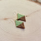 Ptarmigans Spring Green and Bronze Earrings