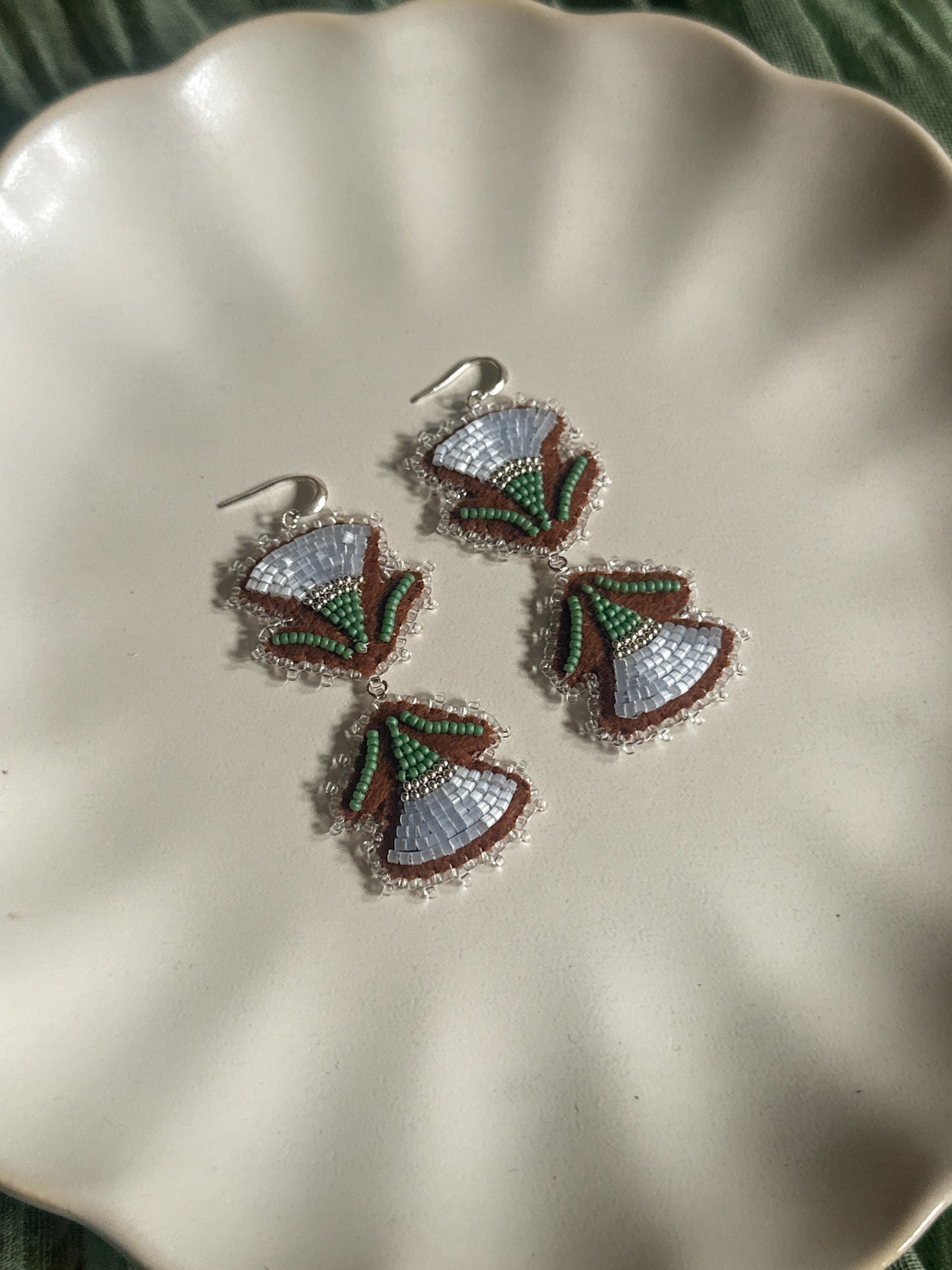 Bellflower Drop Earrings Icy Blue