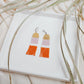 Colourblock Lavender Burnt Orange Earrings