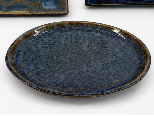 Oval Ochre & Teal Plate