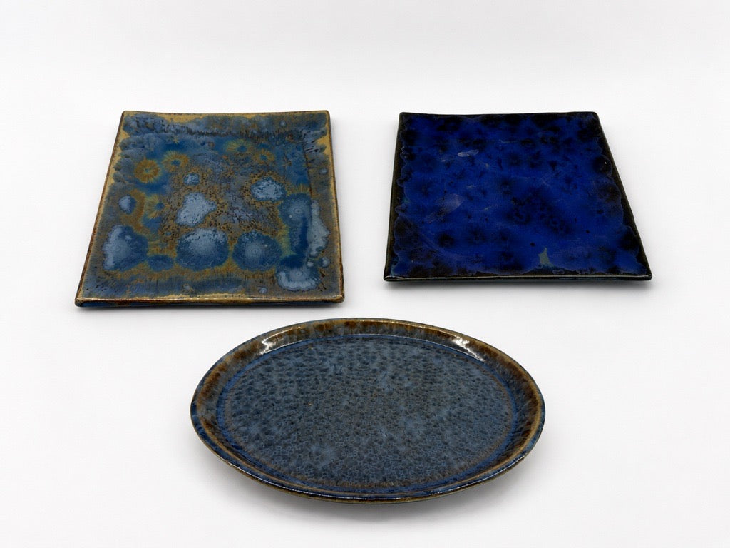 Oval Ochre & Teal Plate
