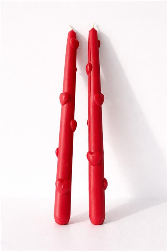 Five of Hearts Hearts Taper Red Hearts