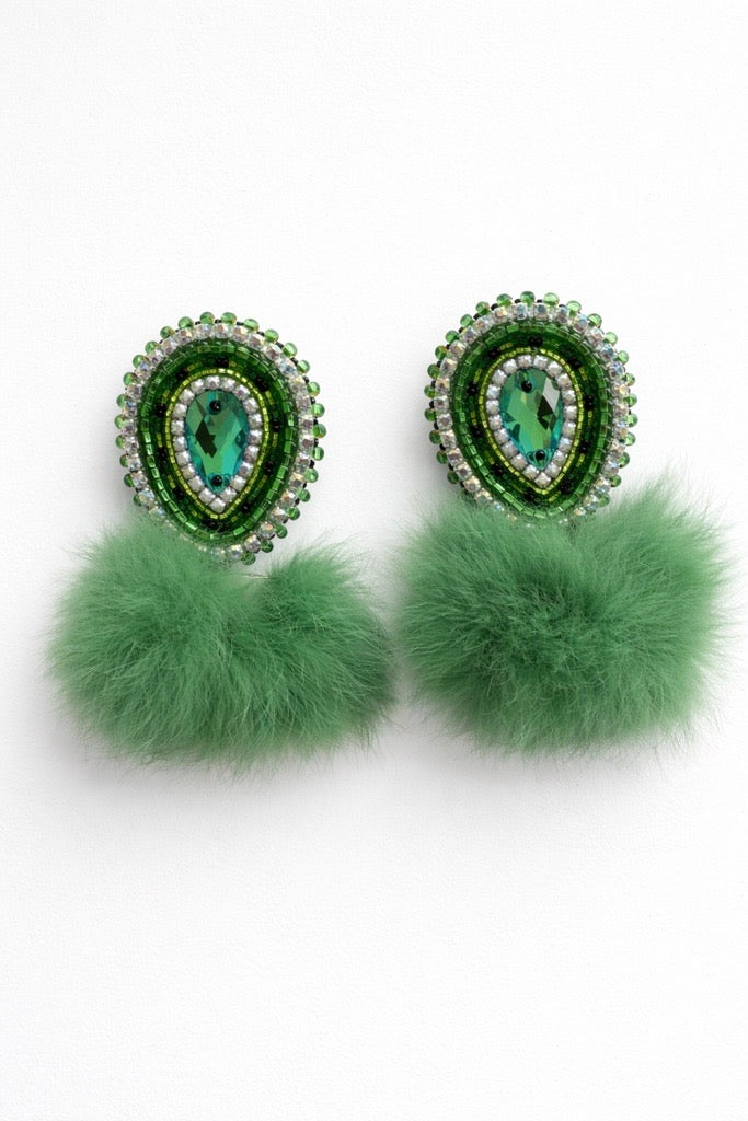 Helen Oro Designs Crystal Teardrop Earrings