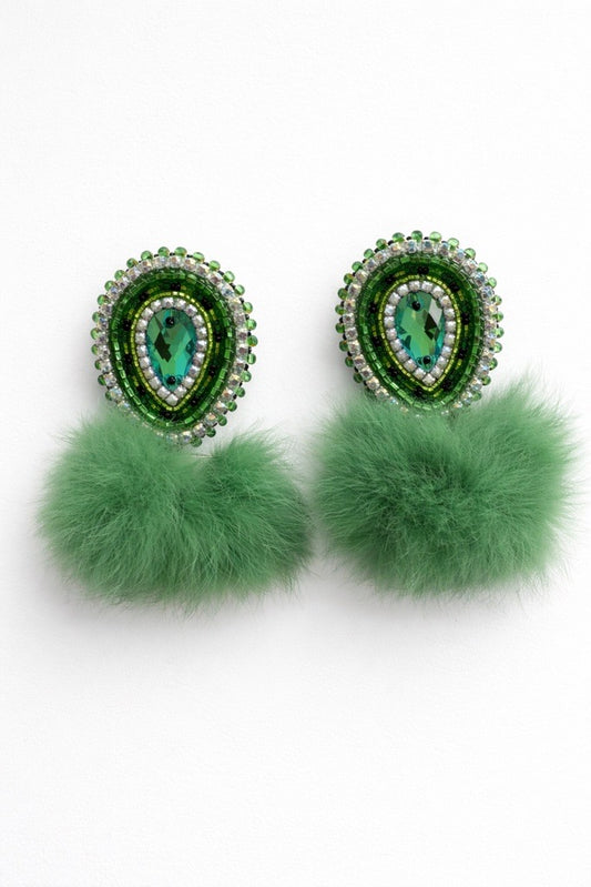 Helen Oro Designs Crystal Teardrop Earrings