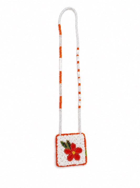 Orange Floral Necklace