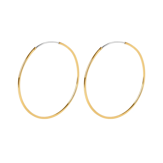 Keke Hoops Medium 1" Gold Earrings