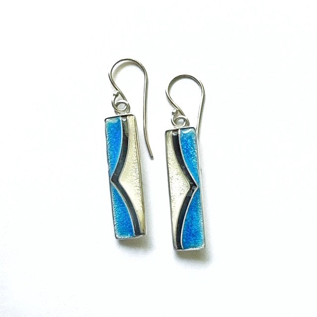 Enamel Art Deco Earrings
