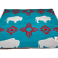 Buffalo Turquoise & Red Throw