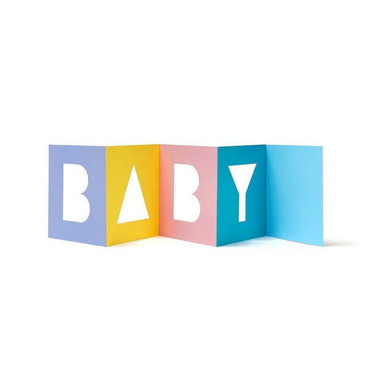 Baby Block Cut Out Card