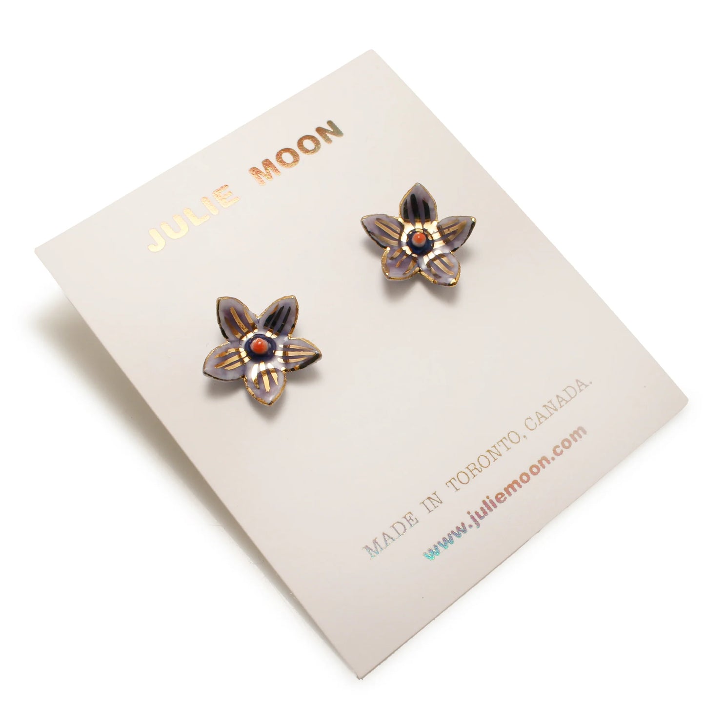 Nunavut Purple Saxifrage Earrings
