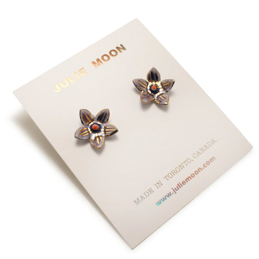 Nunavut Purple Saxifrage Earrings